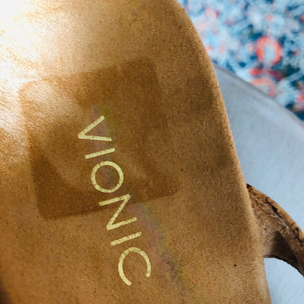 Vionic Gold Cork Adjustable Sandals - image 4